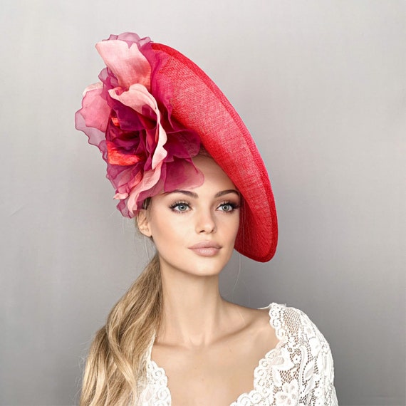 RED Kentucky Derby Hat RACING Hat 