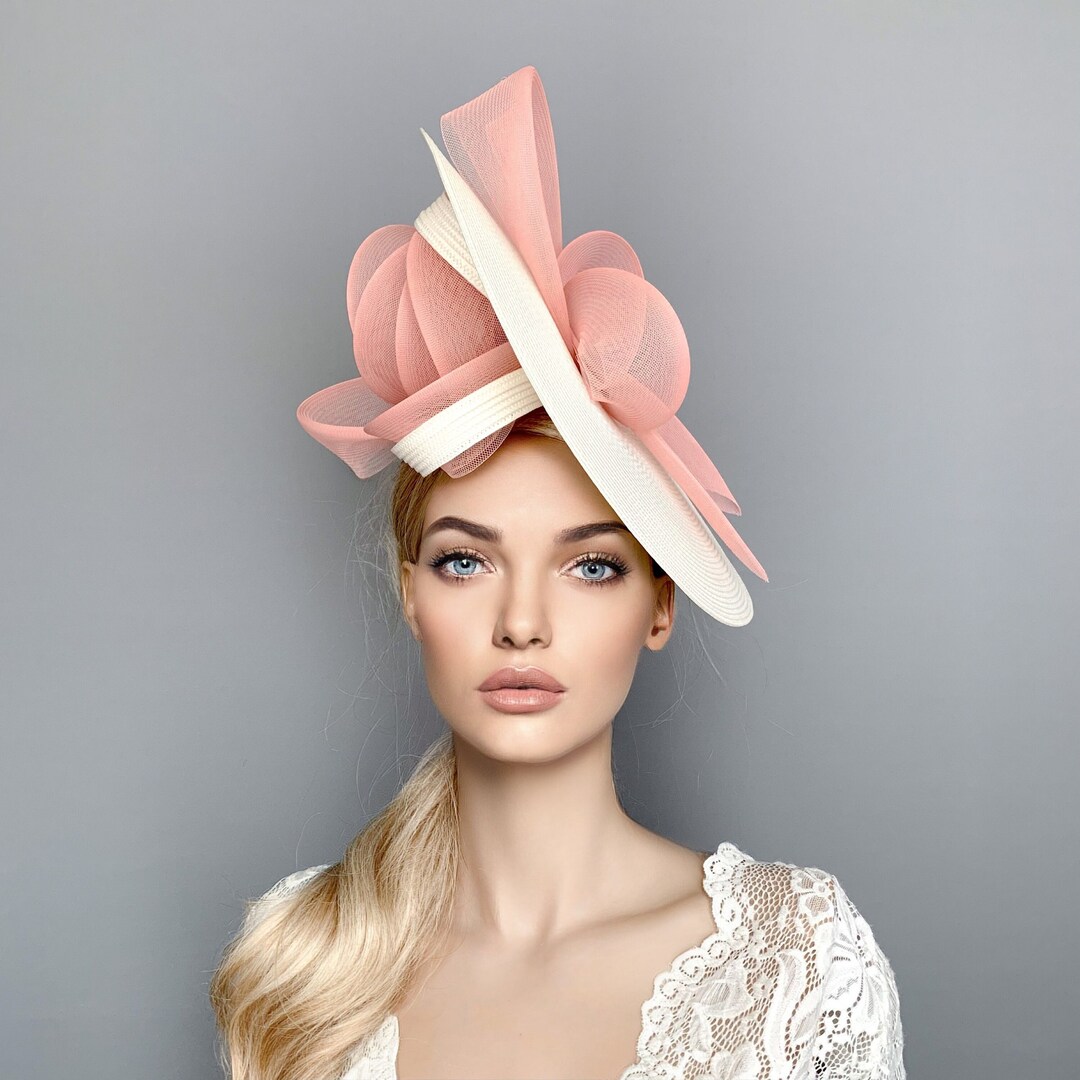 Pale Pink Hat Blush Kentucky Derby Hat Royal Ascot Hat Pink Etsy