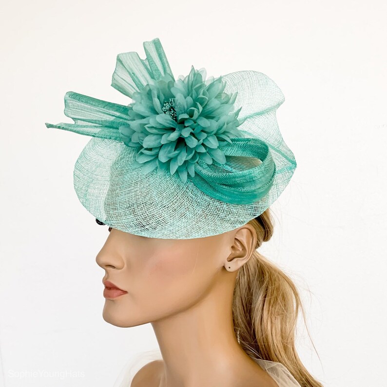 MINT fascinator green royal ascot hat kentucky derby Etsy