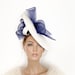 Navy blue fascinator, cream and blue races hat, Royal Ascot hats, wedding hat, luncheon hat, kentucky derby hat, occasion hat, hats