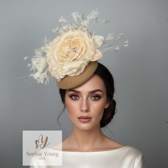 Handmade wool felt fascinator hat new Lawliet Handmade Wool Felt Women Angel Wings Fascinator Hat  main image 3