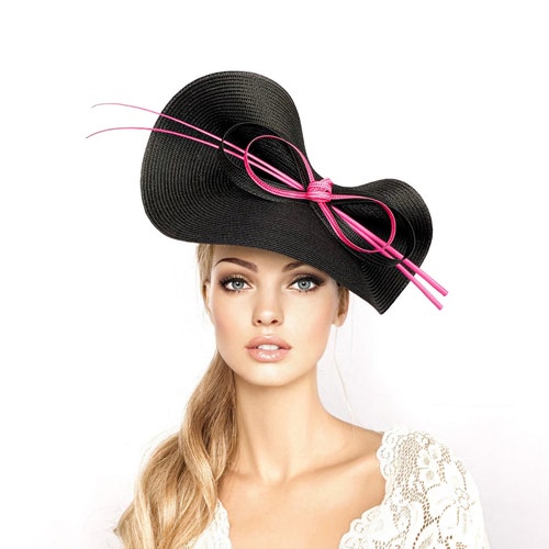 Black and Hot Pink Wedding Hat Kentucky 