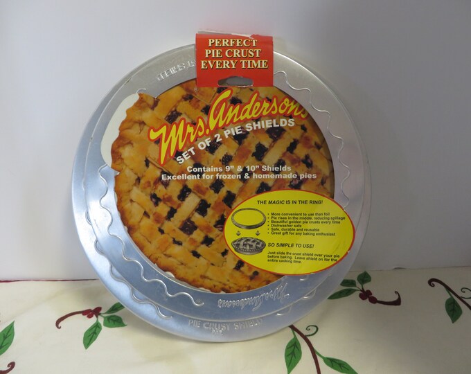 Pie Shields Mrs Anderson's Brand Set of 2 Aluminum Pie Shields More