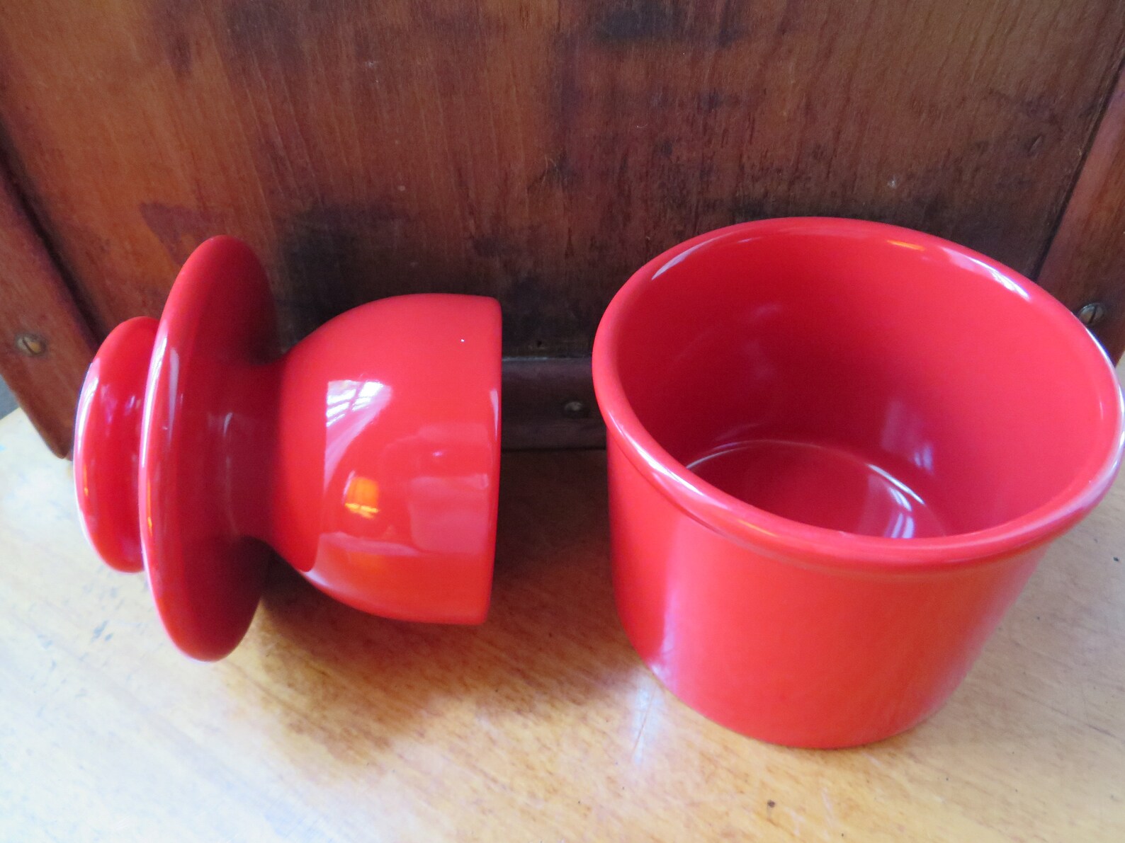 Red Ceramic Butter Bell The Original Butter Bell Crock Etsy