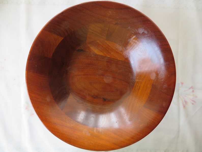 Cabin Decor Country Decor Farmhouse Decor Beautiful Solid Walnut Fruit Bowl Vintage Wooden Fruit Bowl Large Turned Wood Fruit Bowl