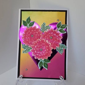 Handmade Birthday Card / Card with Envelope / 3D Flower Card / Happy Birthday Blank Card / Free Postage