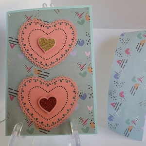Handmade Colourful Heart Card / Card with Envelope / Blank Card / All Occasion Card / Free Postage/ Heart Card,