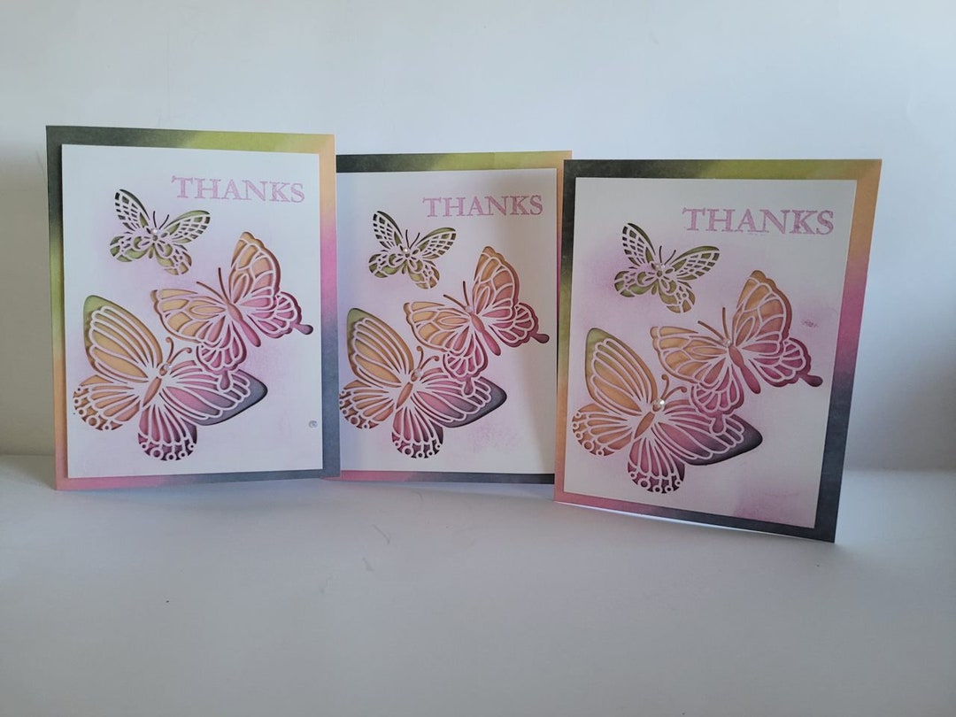 Bundle Thank You Cards, Set 3 Handmade Thank You Cards, Thank You Cards ...