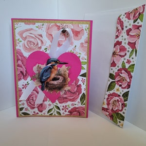 Handmade Bird Card / Card with Envelope / All Occasion Card / Unique Handmade Gift/ Beautiful Wild Life Birds, Popout Card,