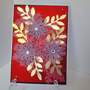 Handmade Birthday Card / Blank Birthday Card / 3D Flower Card / Card with Envelope / Free Postage