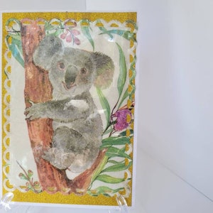 Handmade Birthday Card / Card with Envelope / Blank Birthday Card / Kola Birthday Card / Australian Card / Free Postage
