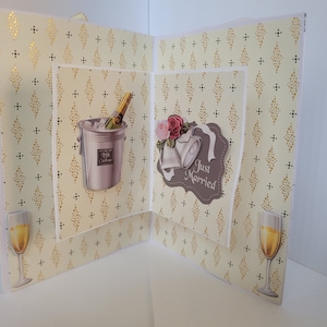 Beautiful Handmade Wedding Card, Just Married, Wedding Card, 3D Wedding Card,