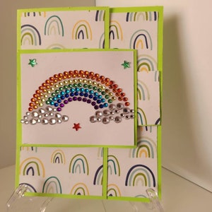 Handmade Rainbow Blank Card with Envelope,