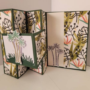 Handmade Blank Card with Envelope, Forest, Plants, Trees