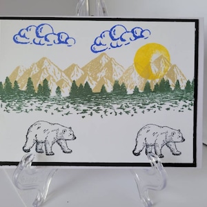 Handmade Thank You Card with Envelope, Hnad painted