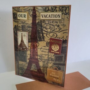 Handmade Travel Card / Card with Envelope / Safe Travel Card / Happy Travel Card/