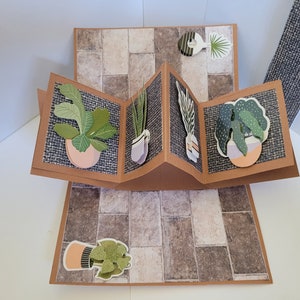 Handmade Plant Card / Card with Envelope / All Occasion Card / Unique Handmade Gift/ Gardening Popout Card,