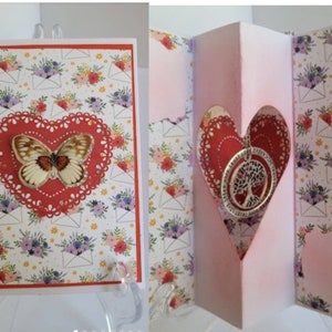 Card with Gift / Handmade Butterfly Card with Gift Card / Card and Gift / Tree of Life / Unique Card / Gift Card,
