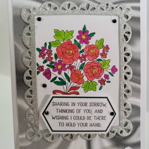 Handmade Sympathy Card / Condolence Card / Card with Envelope / Hand Painted Condolence Card / Free Postage