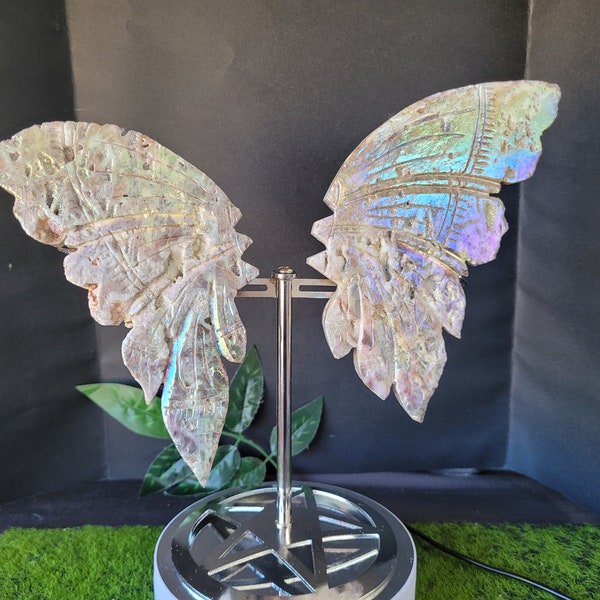 Labradorite Aura Crystal Large Butterfly Wings