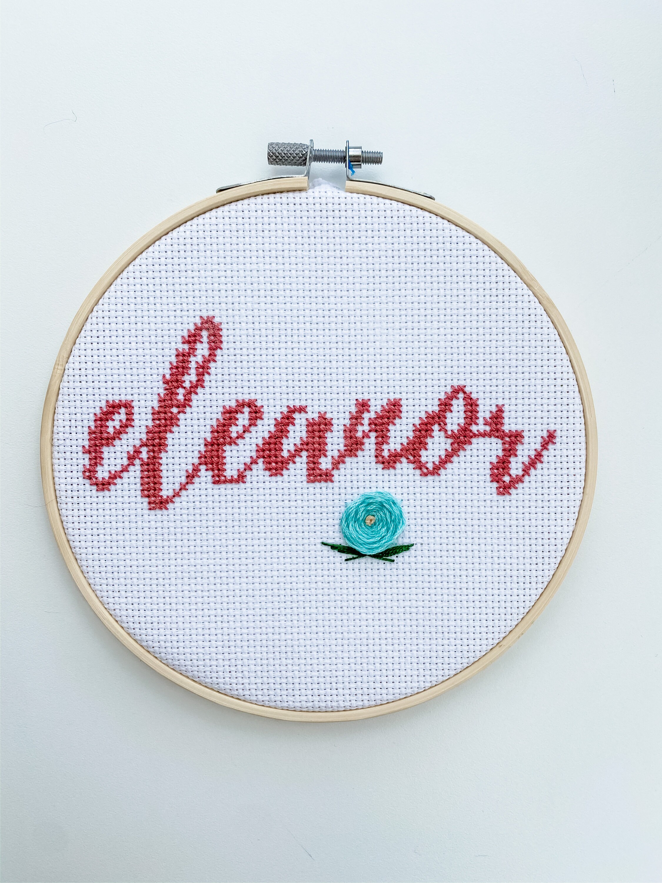 Custom Cross Stitch Name Plate 610 Letters Etsy