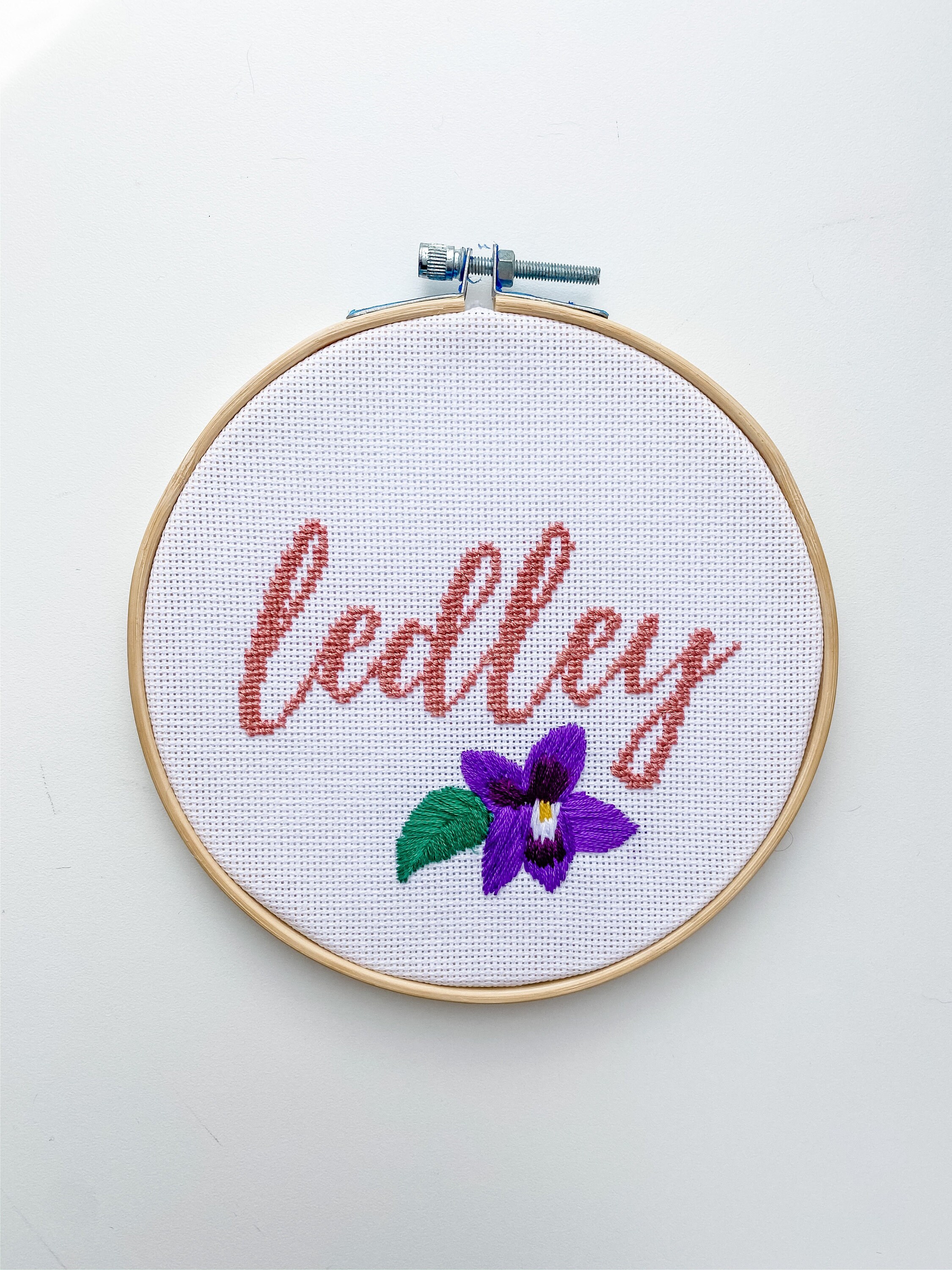 Custom Cross Stitch Name Plate 610 Letters Etsy