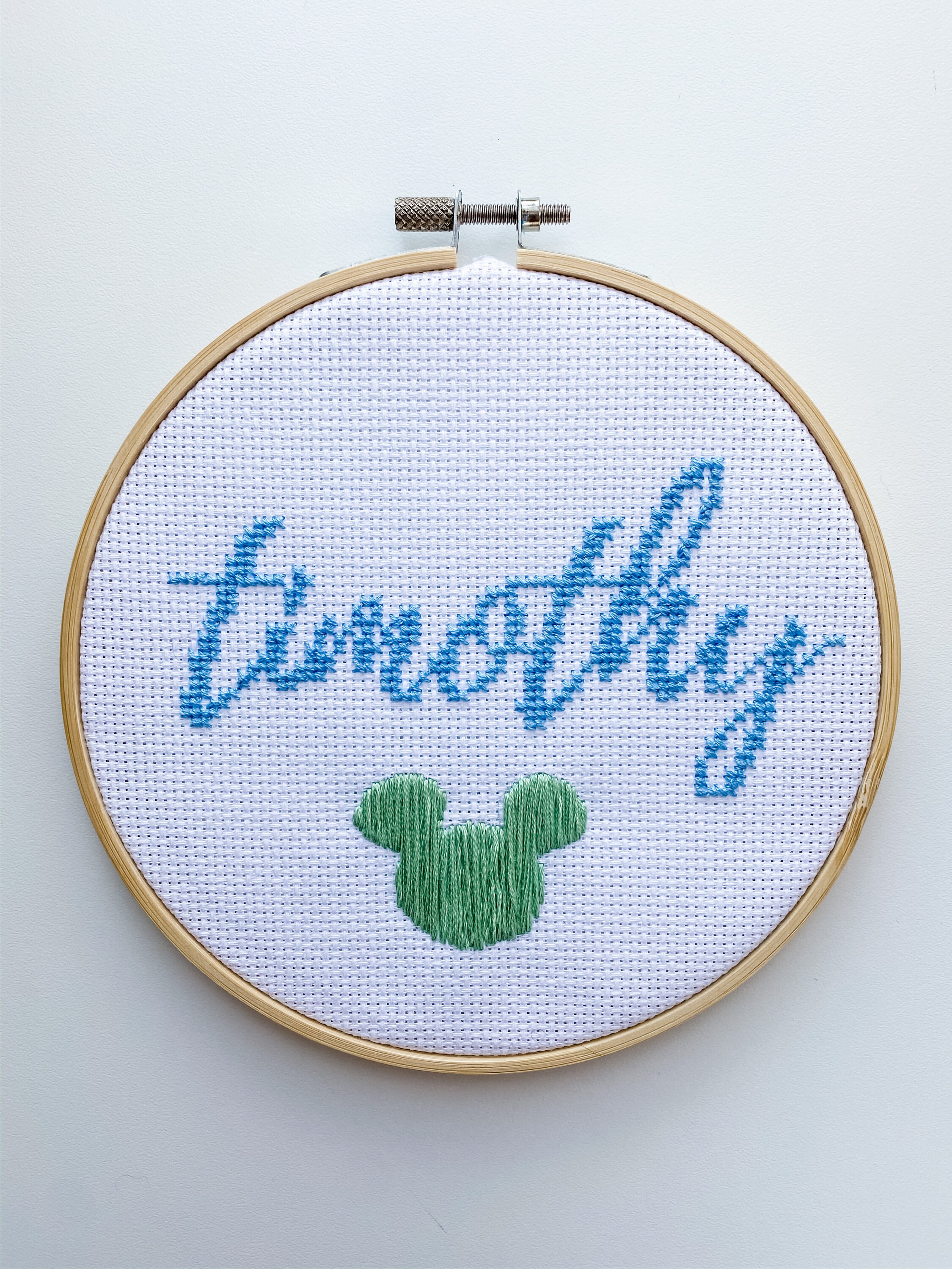 Custom Cross Stitch Name Plate 610 Letters Etsy