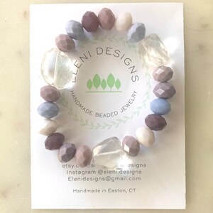 Lovely Lilac bracelet | crystal and glass faceted beads