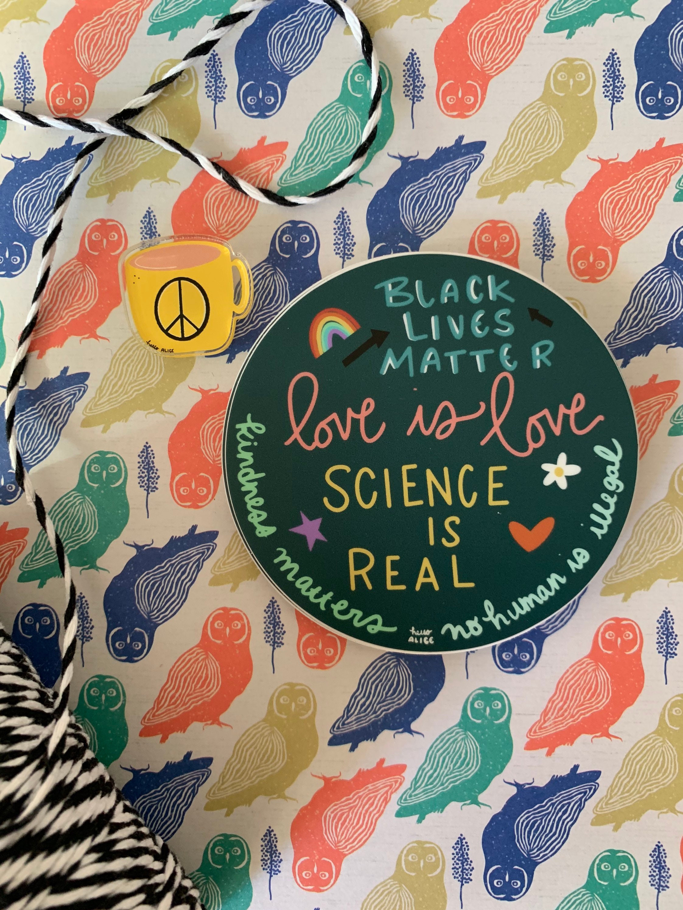 Core Values Sticker. Black Lives Matter Love is Love Science | Etsy