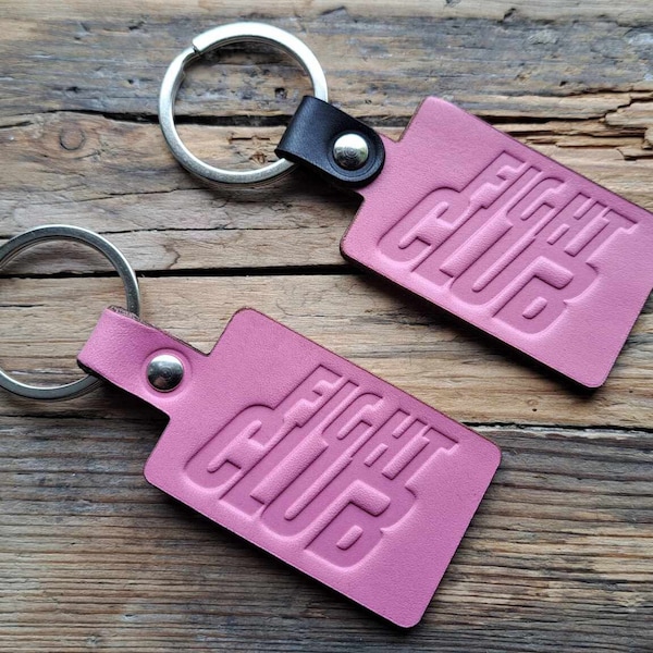 Fight Club 'Soap' Handmade Leather Keyring | Tyler Durden Gift | Key Fob | Keychain | Project Mayhem