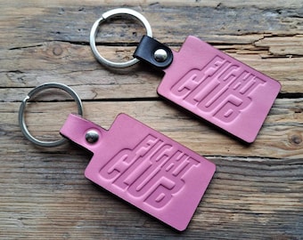 Fight Club 'Soap' Handmade Leather Keyring | Tyler Durden Gift | Key Fob | Keychain | Project Mayhem