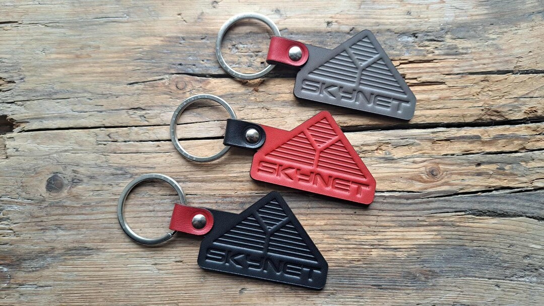 The Terminator 'skynet' Inspired Leather Keyring: Handmade Keychain - Etsy