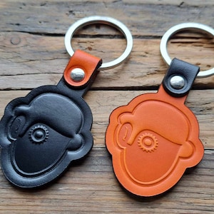 Clockwork Orange Inspired Handmade Leather Keyring | Stanley Kubrick Gift | Droog Key Fob | Keychain | Cult Movie | Film Buff