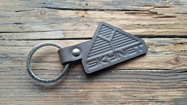 The Terminator 'skynet' Inspired Leather Keyring: Handmade Keychain - Etsy