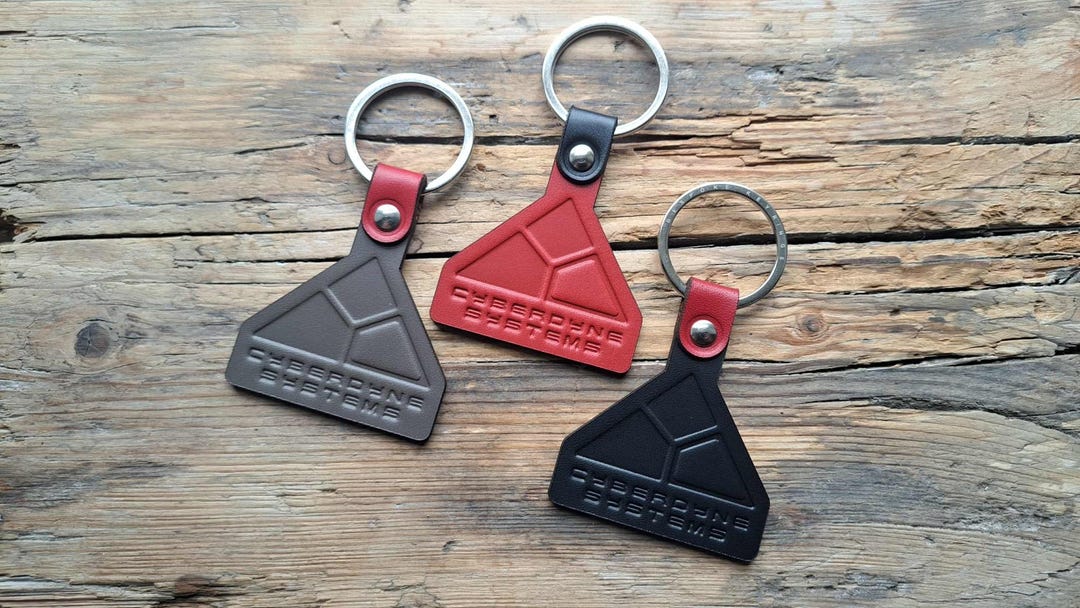 The Terminator 'cyberdyne Systems' Inspired Leather Keyring: Handmade ...