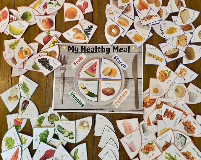 Kids Healthy Meal Plate Learn My Food Groups Etsy