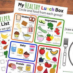 My Healthy Lunch Box Checklist | Little Helper Shopping List