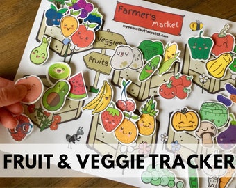 Fruit and Veggie Chart, Behavior Chart for Kids, Reward Chart for Kids, Farmer's Market Theme