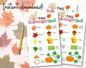 Fall Scavenger Hunt | Instant Download | PDF File | Kid Friendly