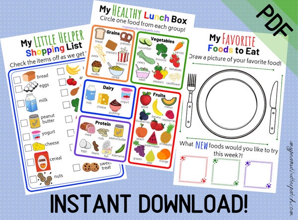 Kids Meal Planner Kids Lunch Ideas Printable School Lunch Meal Planner ...
