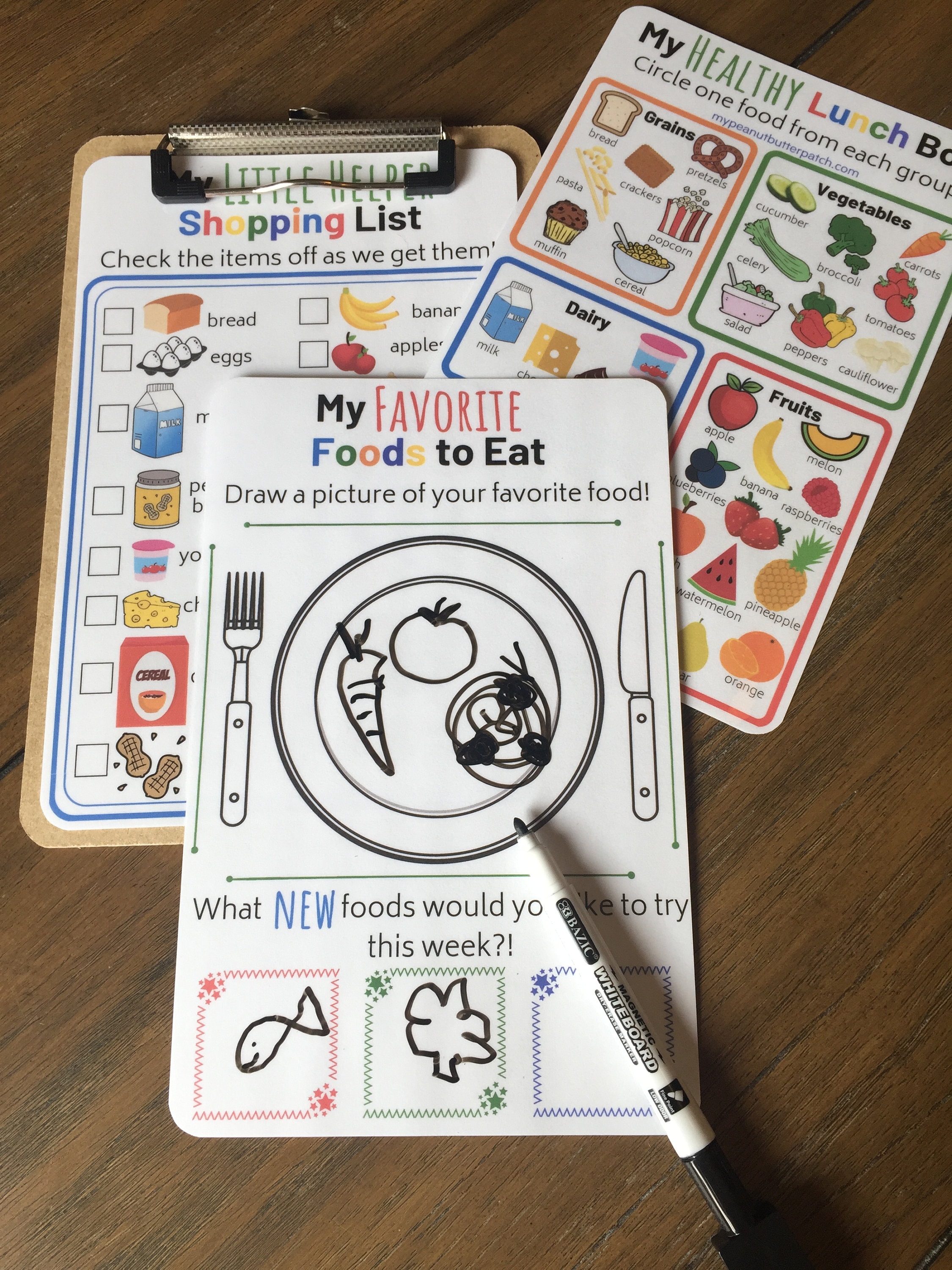 My Healthy Lunch Box Checklist | Little Helper Shopping List - Etsy