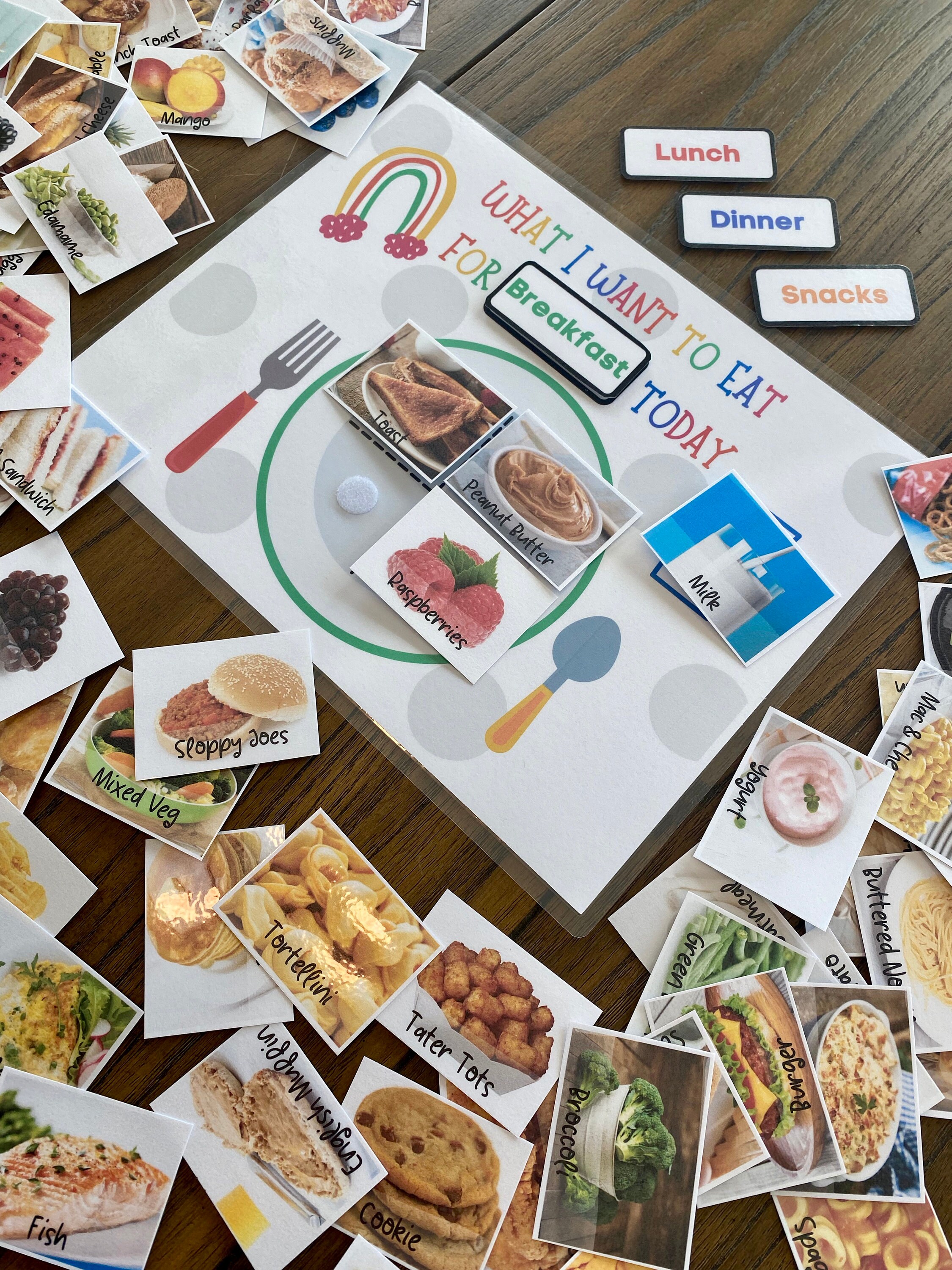 Kids Daily Meal & Snack Planner Plate | Picky Eater Plate - Etsy