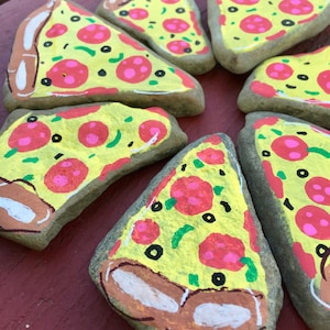 Pizza Rocks | Story Stones | Food Rocks - Etsy