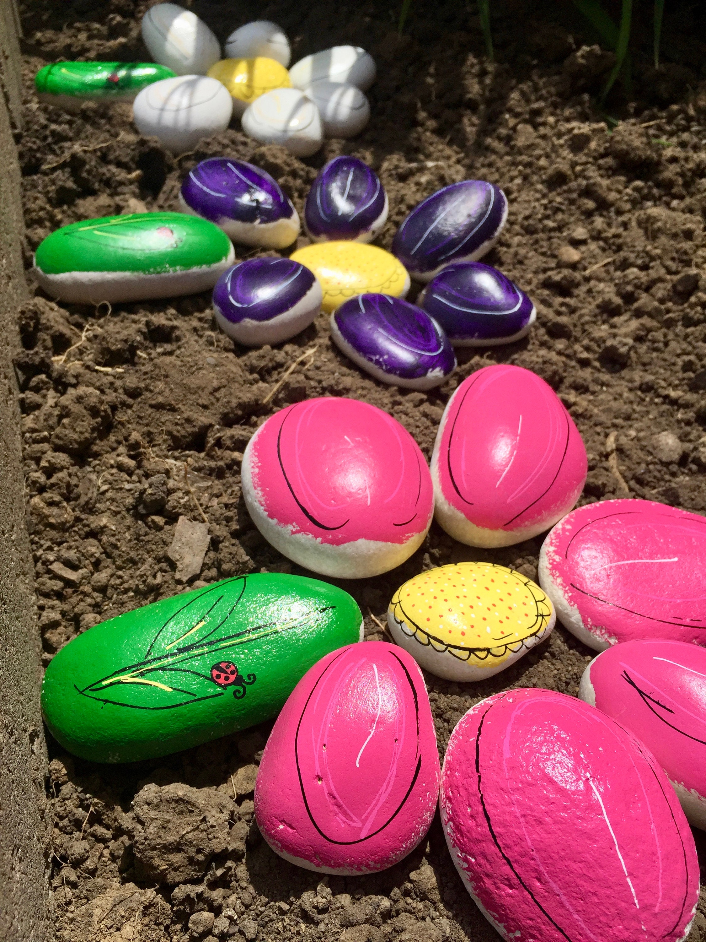 Large Flower Garden Rocks Stepping Stones | Etsy