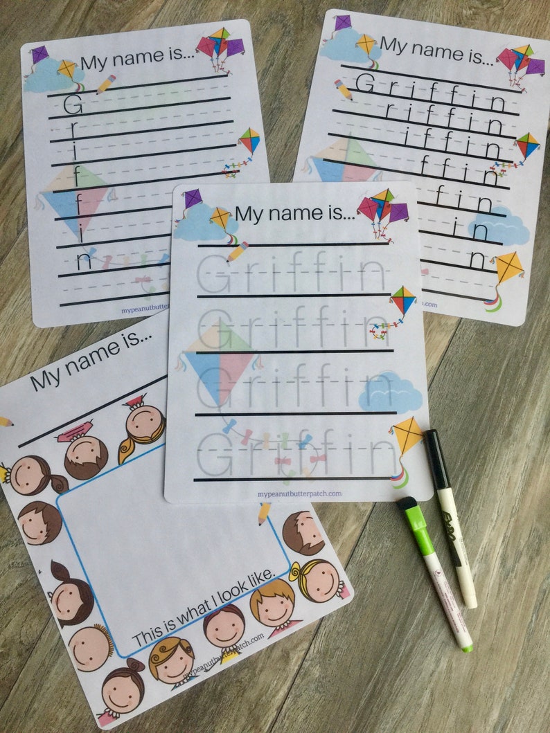 Learn to Write My Name Kids Practice Writing Sheets - Etsy