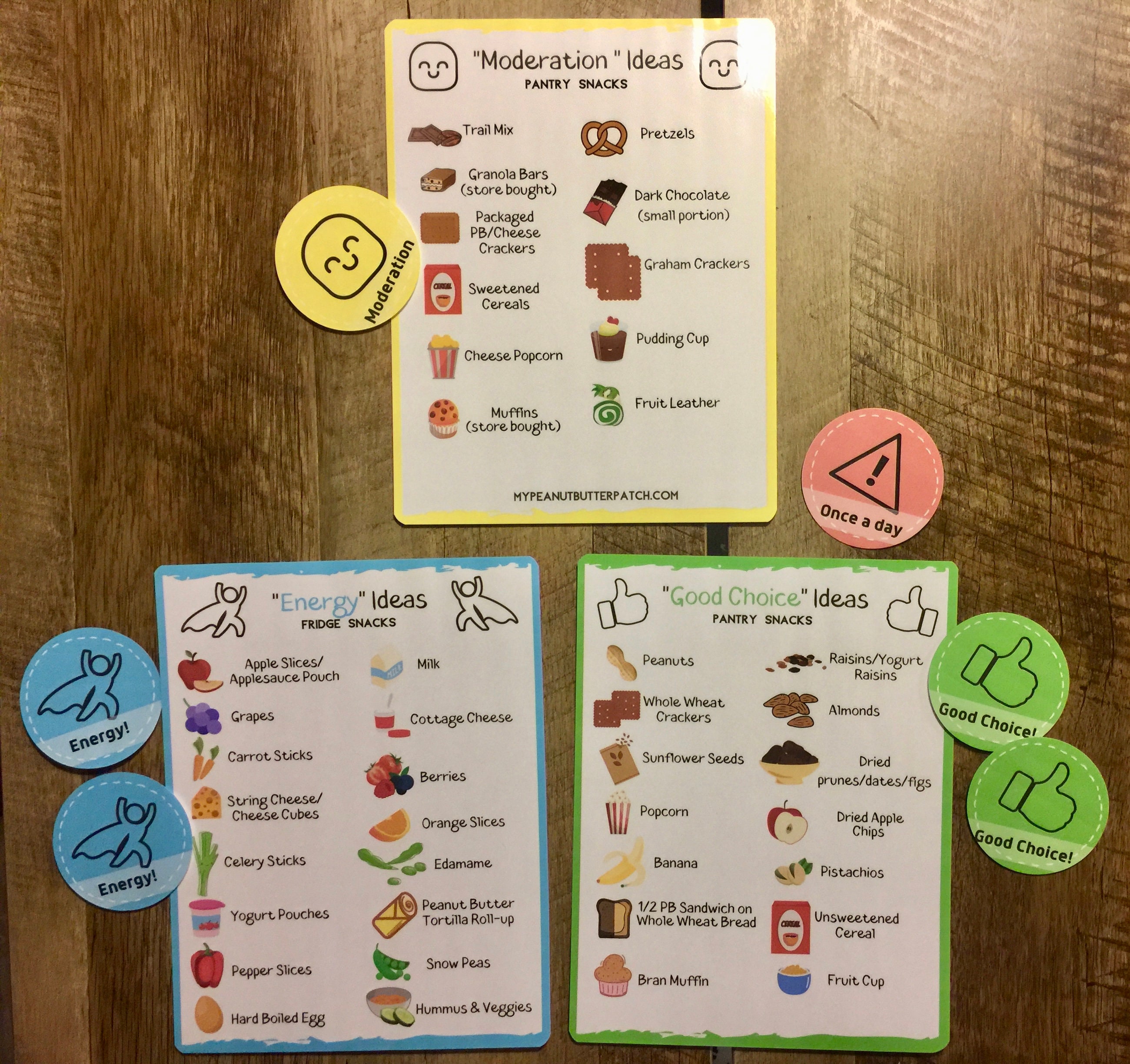 Healthy Snack Bin Labels Pantry Organization Kids Snacks 