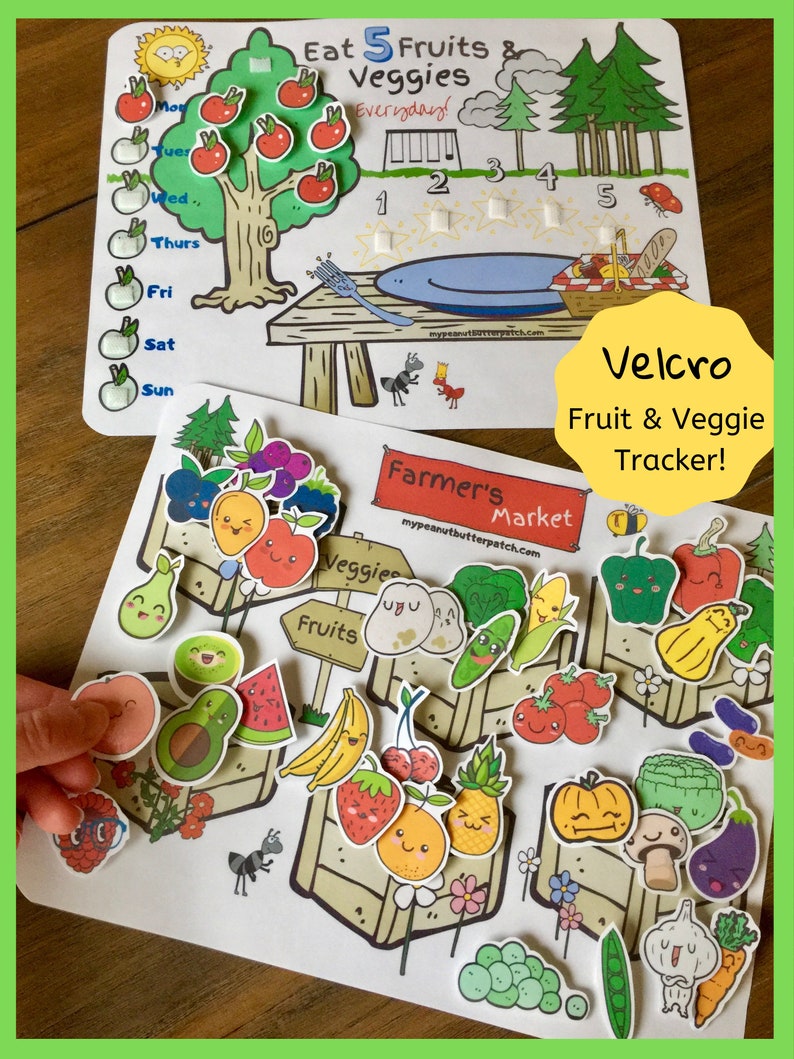 Fruit and Veggie Tracker Chart Digital Download Etsy