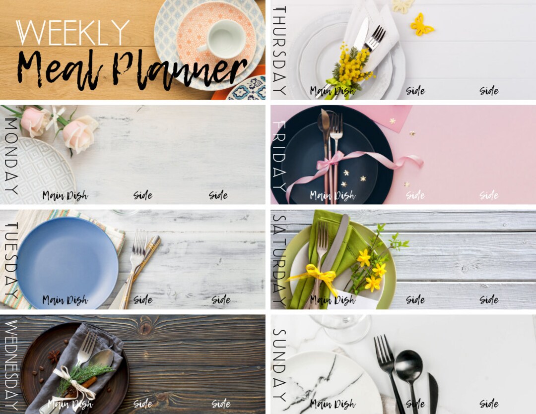 Weekly Meal Planner - Instant Digital Download - Etsy