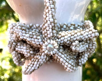 Starfish Beaded Stretch Bracelet Handcrafted in Eco-Friendly Glass