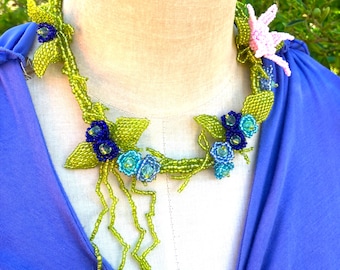 Beaded Necklace and Bracelet Set